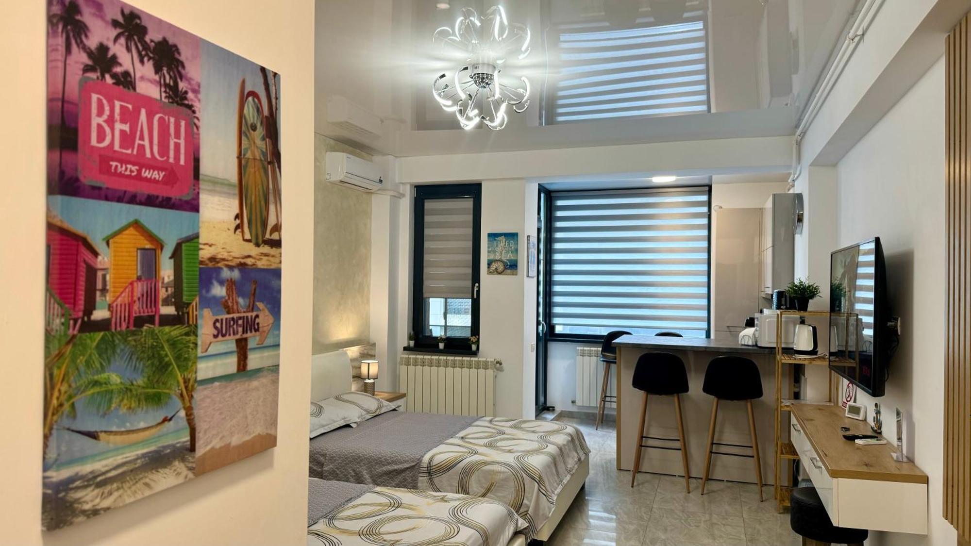 Seaview Deluxe Double Studio - Beachfront Resort Năvodari المظهر الخارجي الصورة